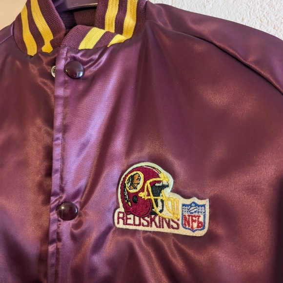 vintage chalk line Washington Redskins satin bomber jacket - Picture 4 of 8